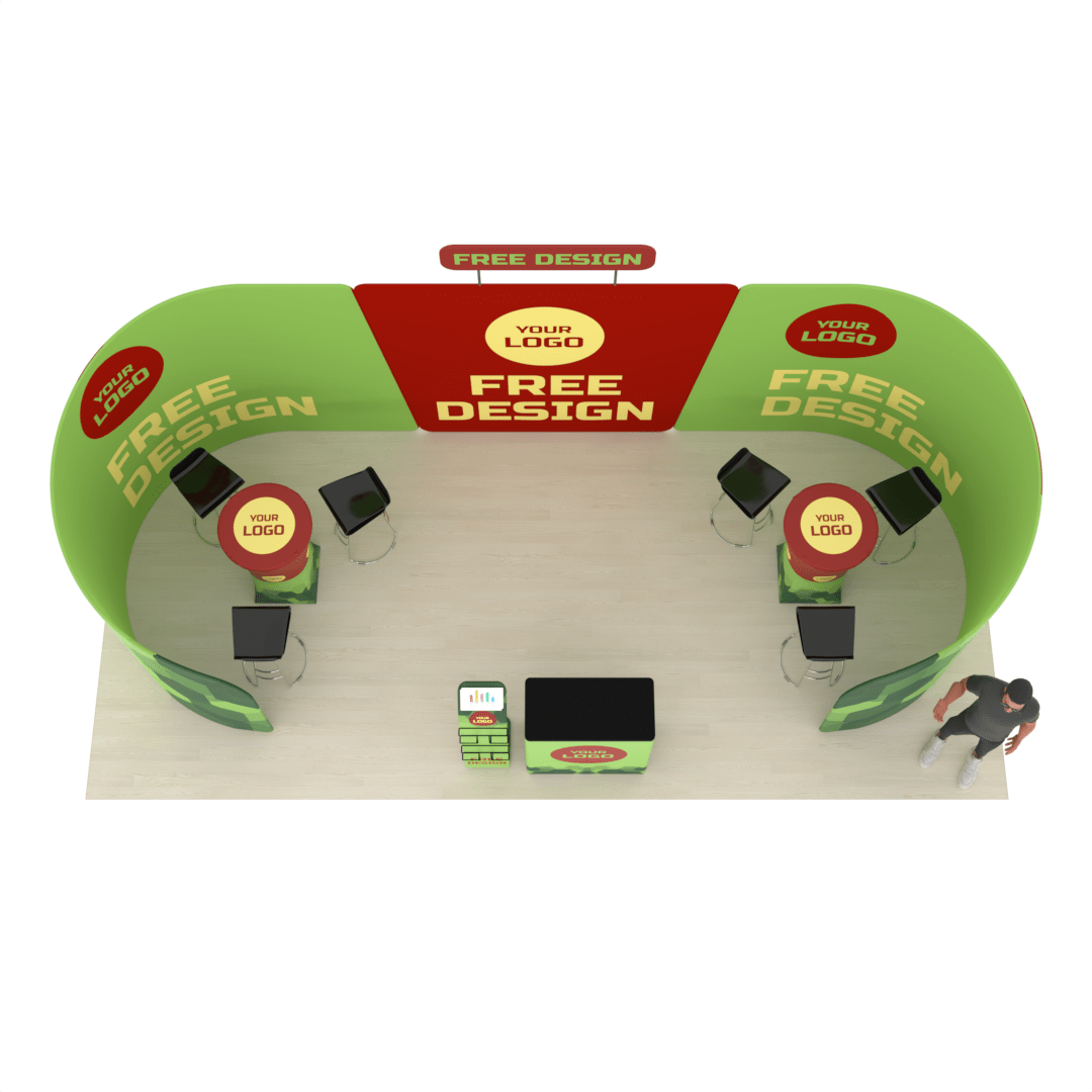 20ft Enclosed Trade Show Booth (9) - ExpoPrint