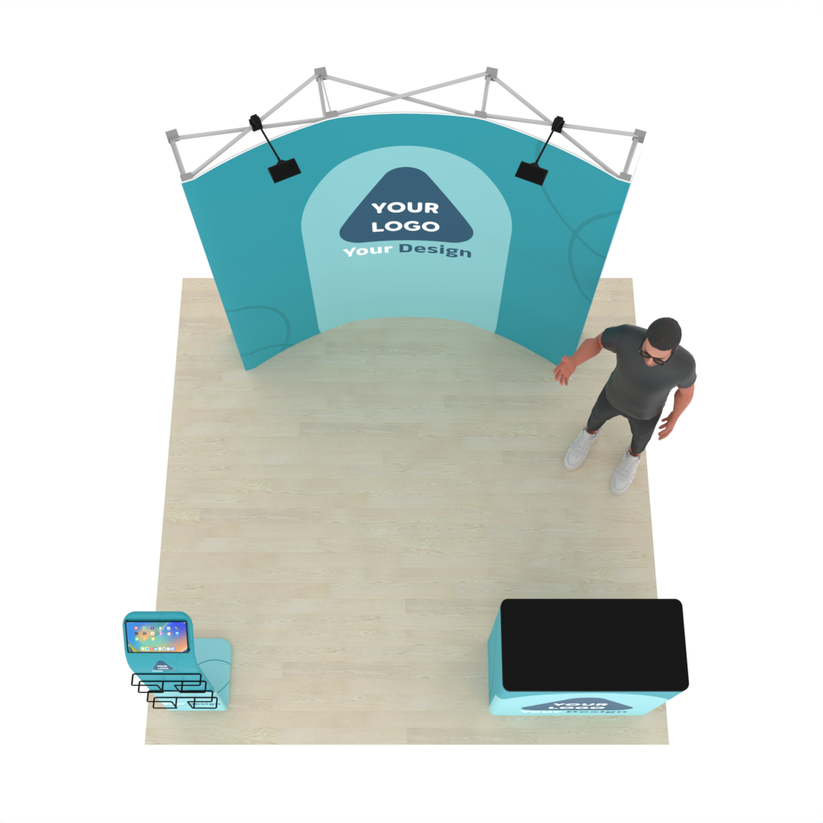 8ft QuickPop™ Curved Booth