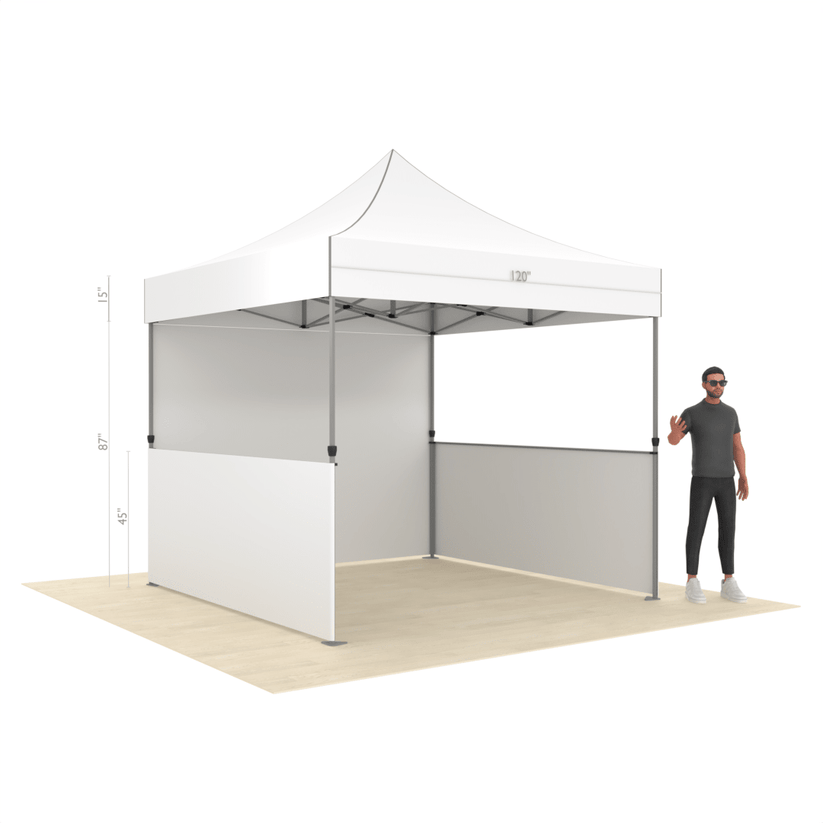 Canopy Tent with Custom Design, Back & Side Walls - ExpoPrint
