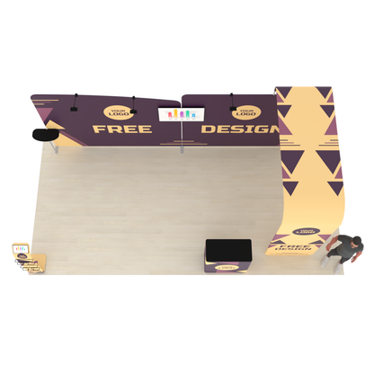 20ft PanelFusion™ Bridge Booth with TV Mount (#13)
