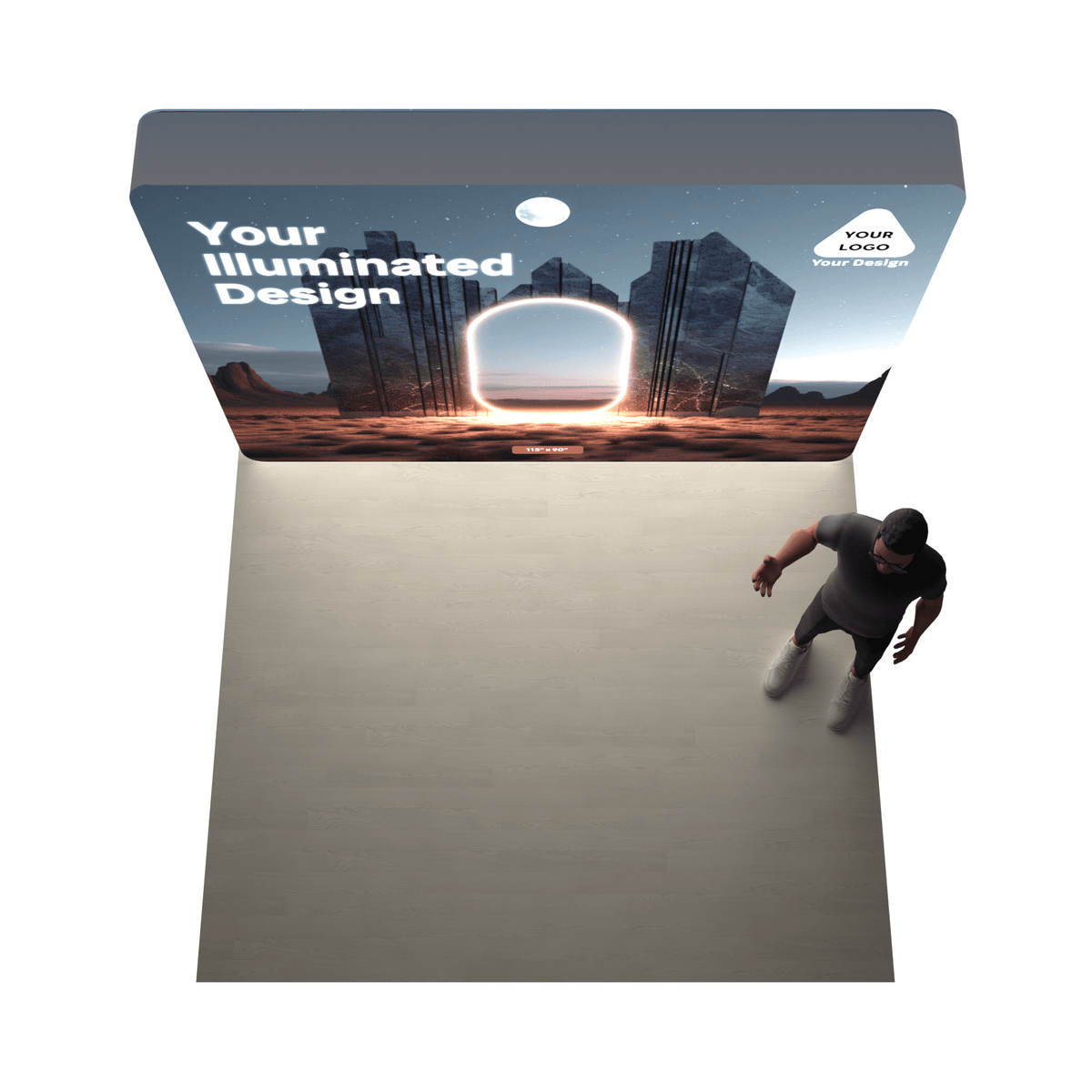 10ft LumiCube™ LED Backlit Booth - ExpoPrint