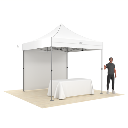 Custom Design Popup Tent with Back Wall & Printed Table Throw