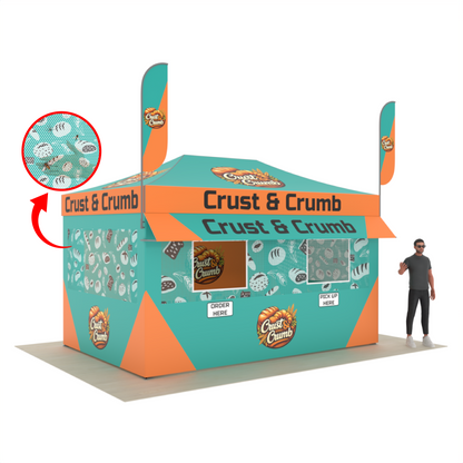 15' x 10' Custom Printed Canopy Food Tent