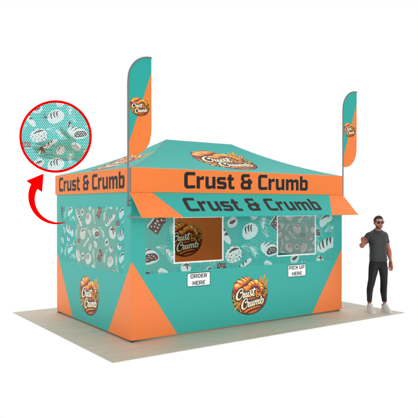 15' x 10' Custom Printed Canopy Food Tent