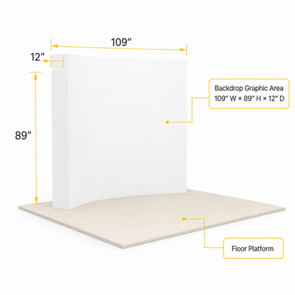 8ft QuickPop Curved