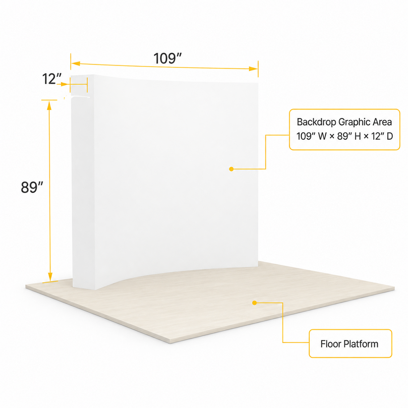 8ft QuickPop Curved