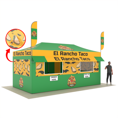 20' x 10' Custom Printed Canopy Food Tent