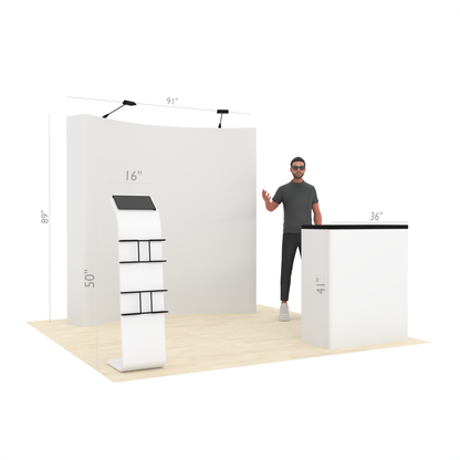 8ft QuickPop™ Curved Booth