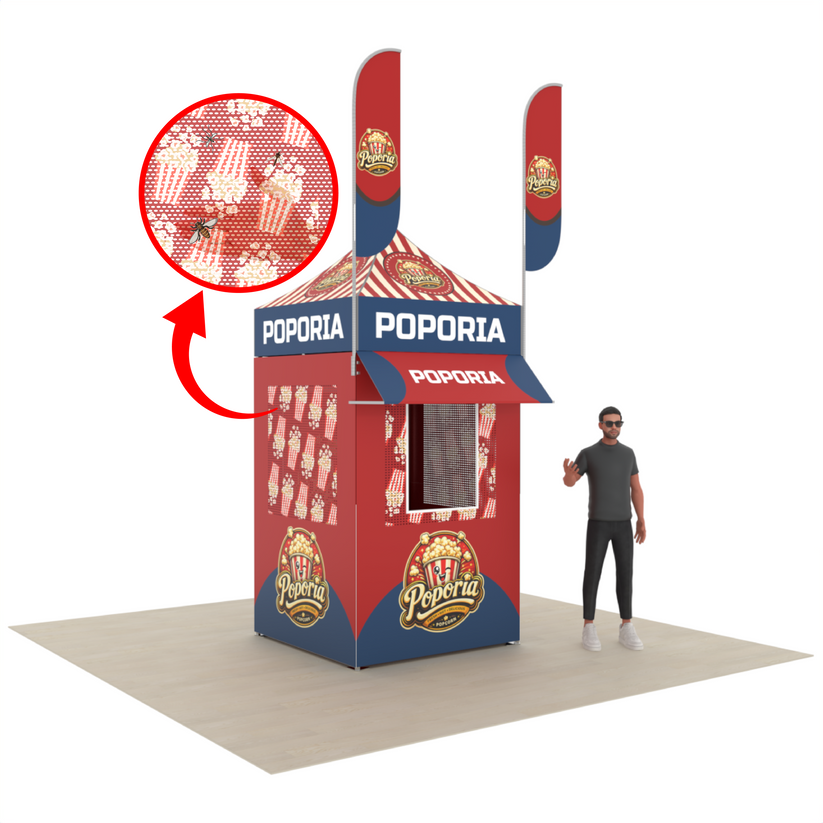 5' x 5' Custom Printed Canopy Food Tent