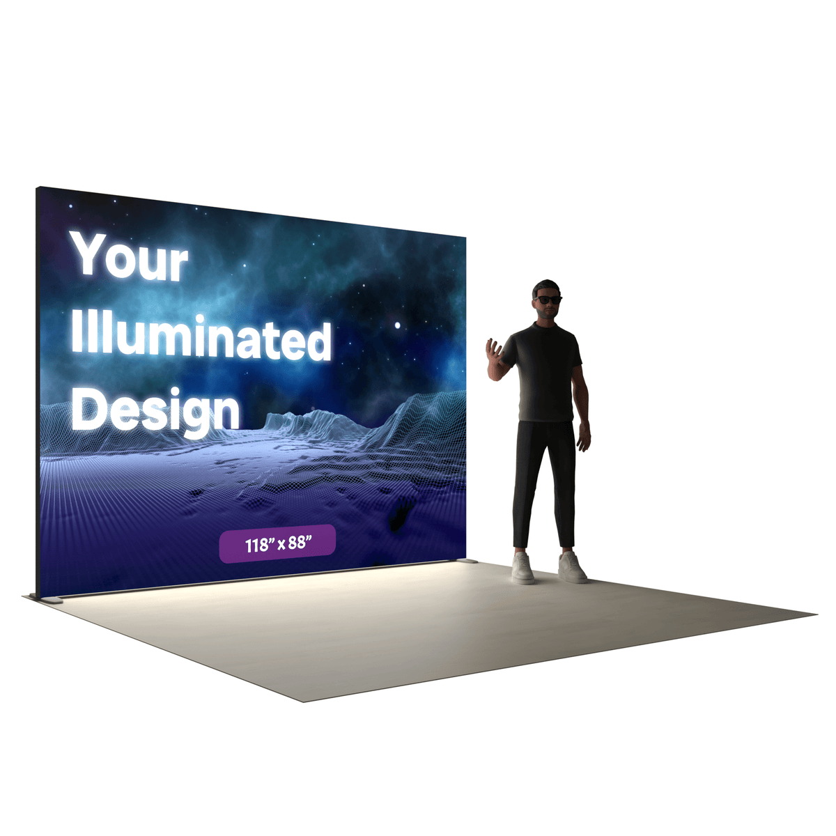 10ft Backlit SEG Lightbox Display - ExpoPrint
