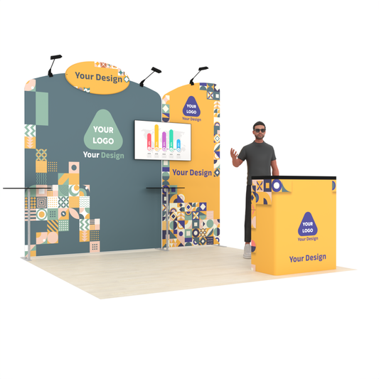 10ft PanelFusion™ Booth Kit 05 with Center TV Mount