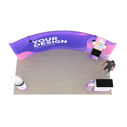 20ft Curved Tension Fabric Trade Show Display – TensionMax™ Package