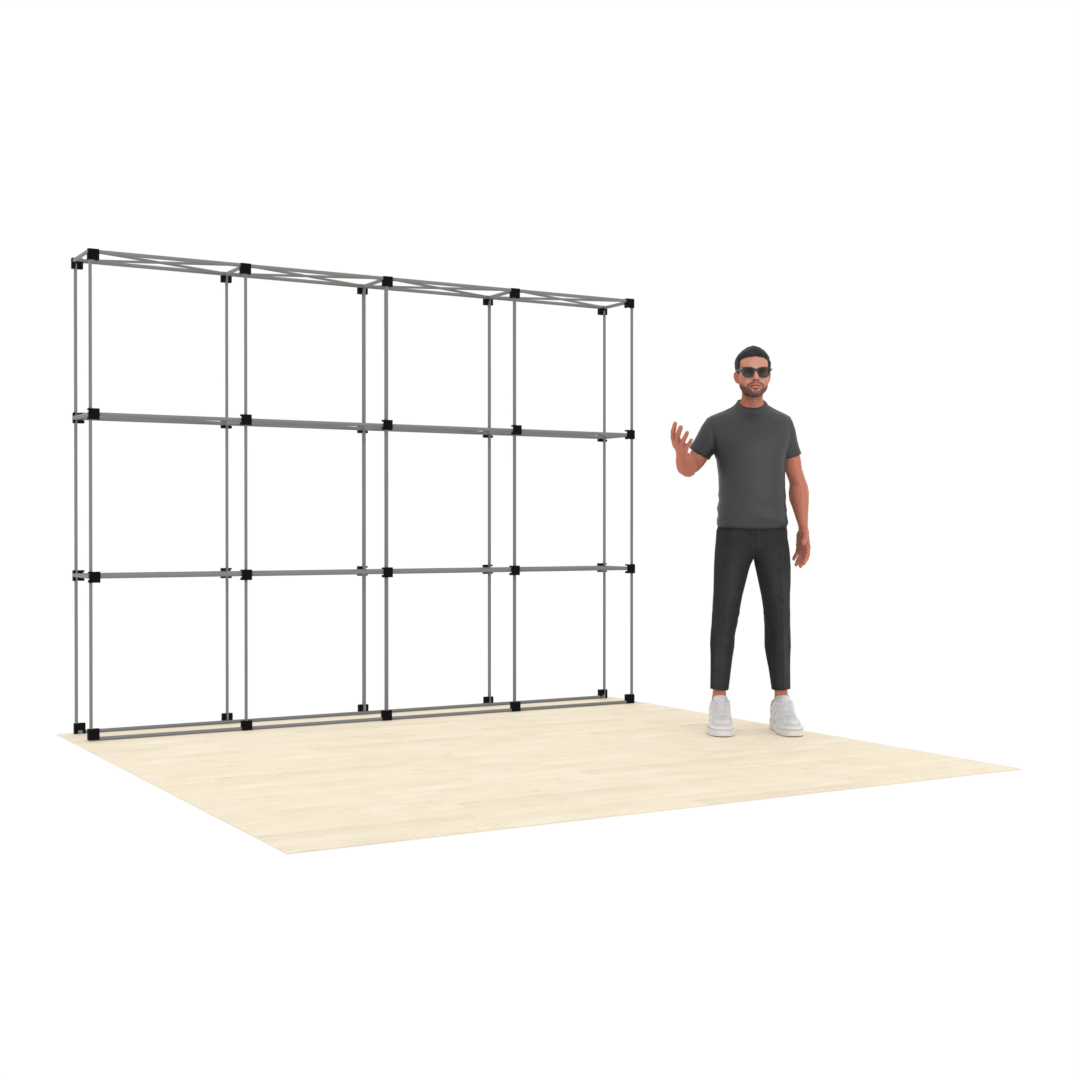 10ft Straight QuickPop™ Backdrop Display with Endcaps - ExpoPrint