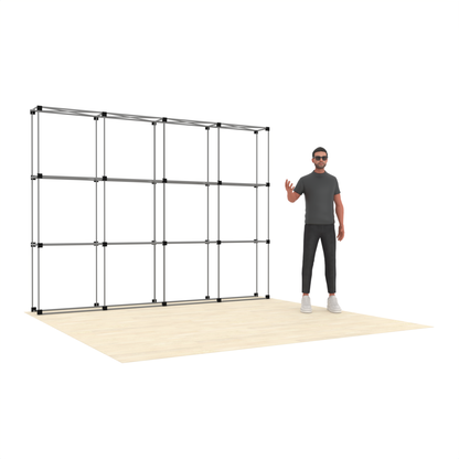 10ft Straight QuickPop™ Backdrop Display with Endcaps