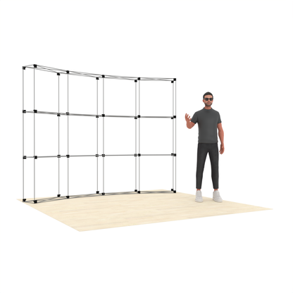 10ft Curved QuickPop™ Backdrop Display with Endcaps