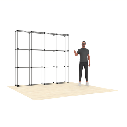 8ft Straight QuickPop™ Backdrop Display with Endcaps