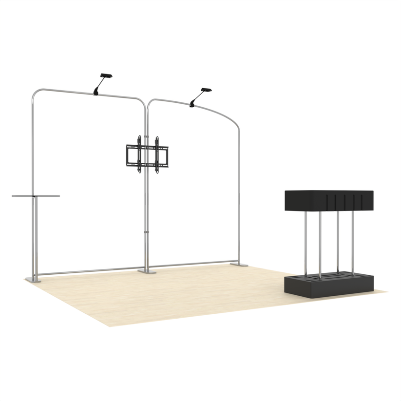 10ft PanelFusion™ Booth with Center TV Mount