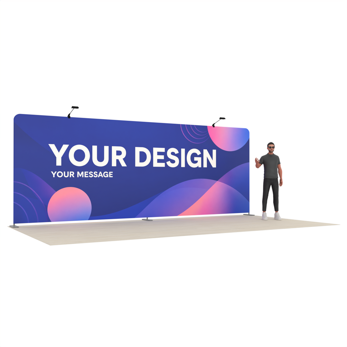 20ft Straight Tension Fabric Trade Show Display – TensionMax™