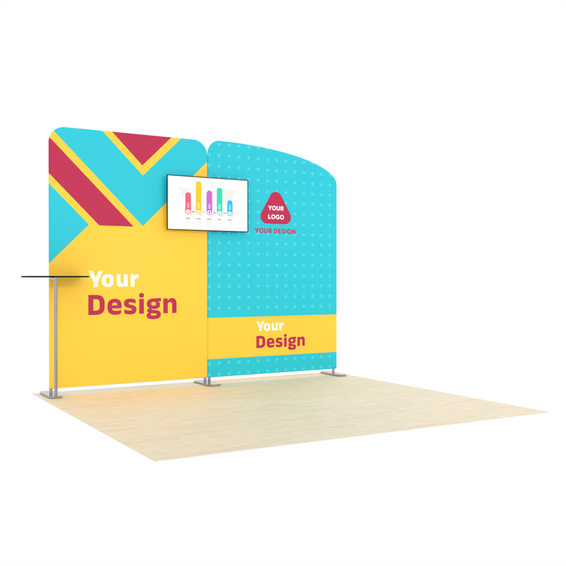 10ft PanelFusion™ Backdrop with Center TV Mount