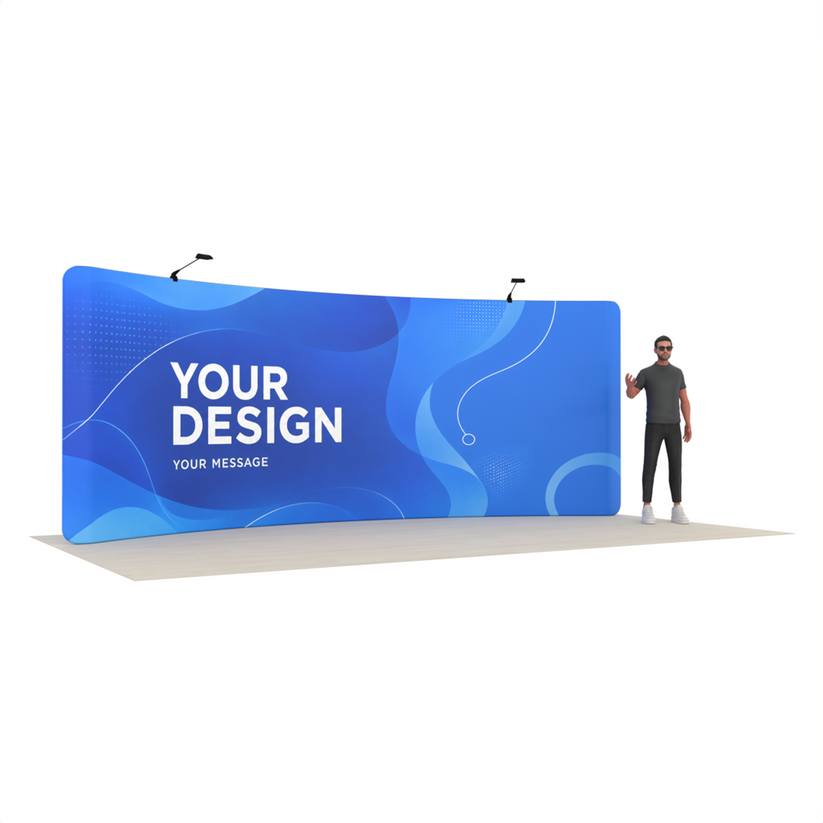 20ft Curved Tension Fabric Trade Show Display – TensionMax™