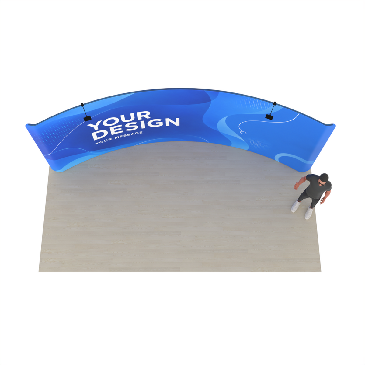 20ft Curved Tension Fabric Trade Show Display – TensionMax™