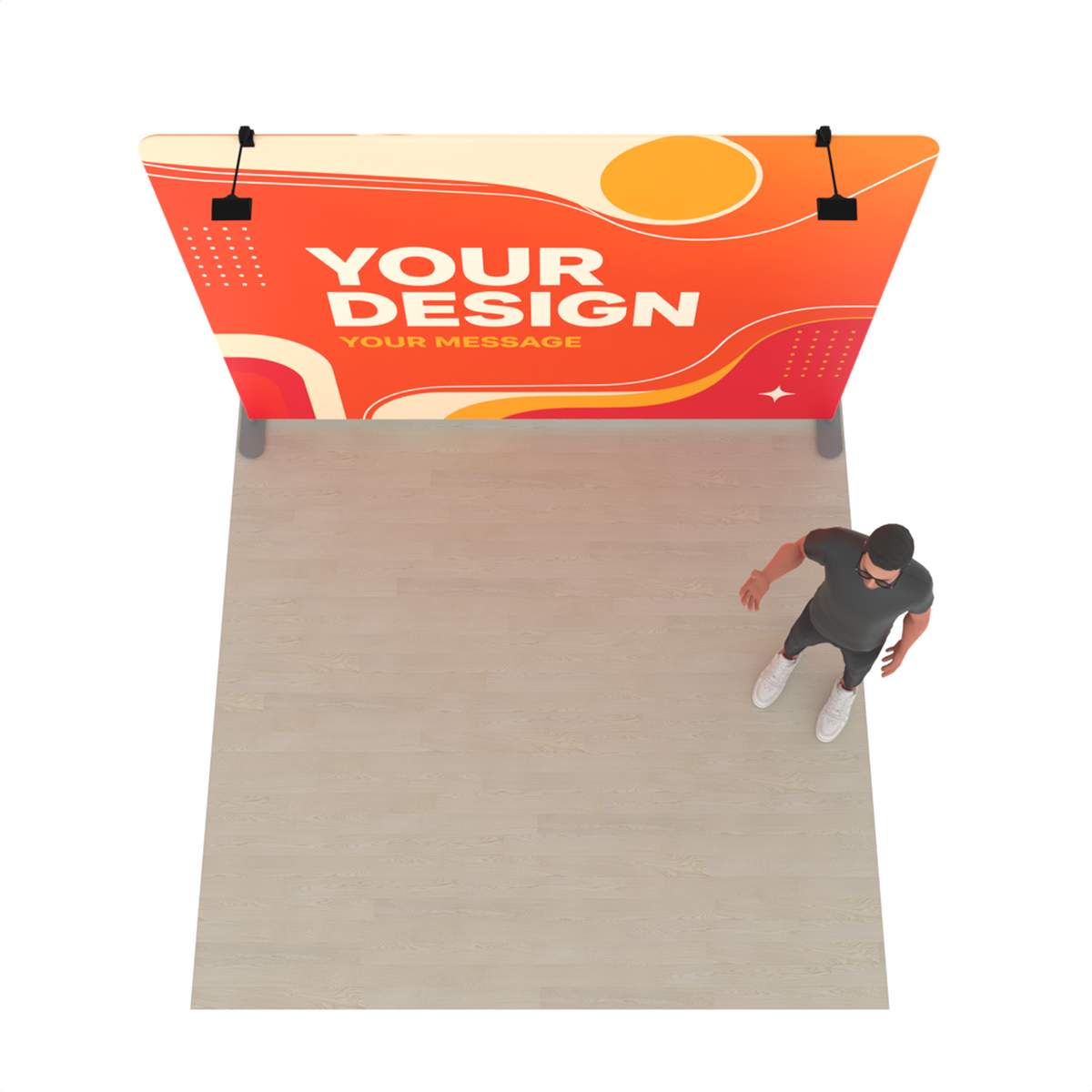 10ft Straight Tension Fabric Trade Show Display – TensionMax™