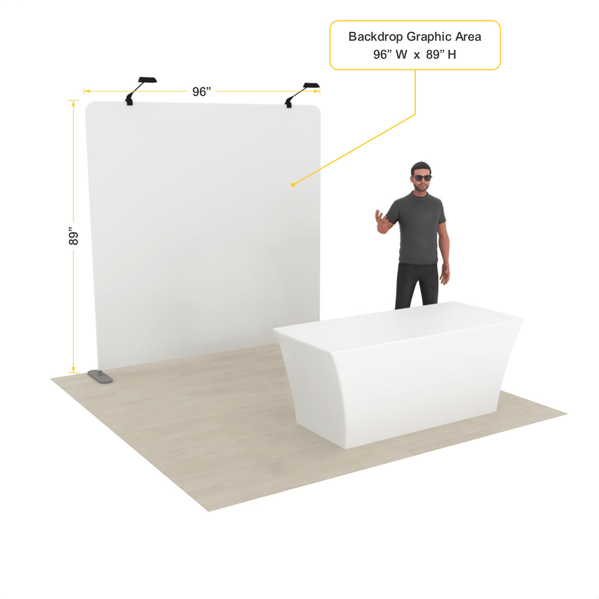 8ft TensionMax Straight + Table Covers - ExpoPrint