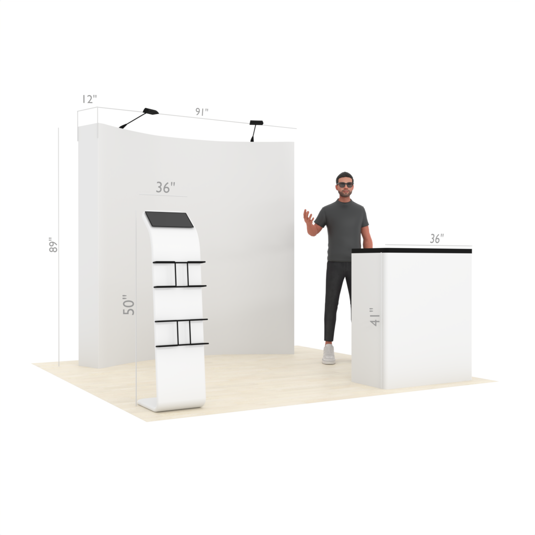 8ft QuickPop™ Curved Booth