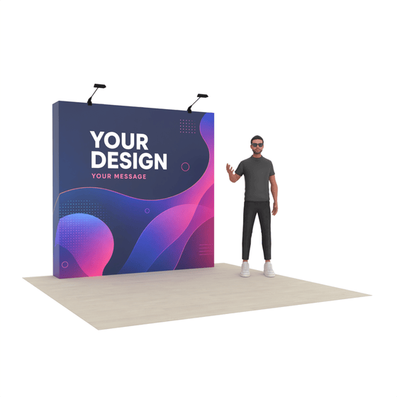 8ft Straight Pop-Up Trade Show Display – QuickPop™