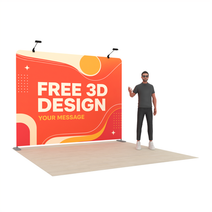 10ft Straight Tension Fabric Trade Show Display – TensionMax™