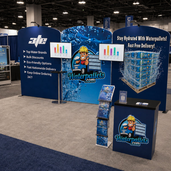 20ft PanelFusion™ 2-Panel Booth with TV Mount (#F)