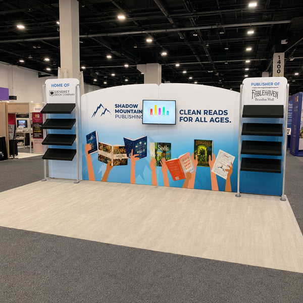 20ft PanelFusion™ 2-Panel Booth with TV Mount (#F)