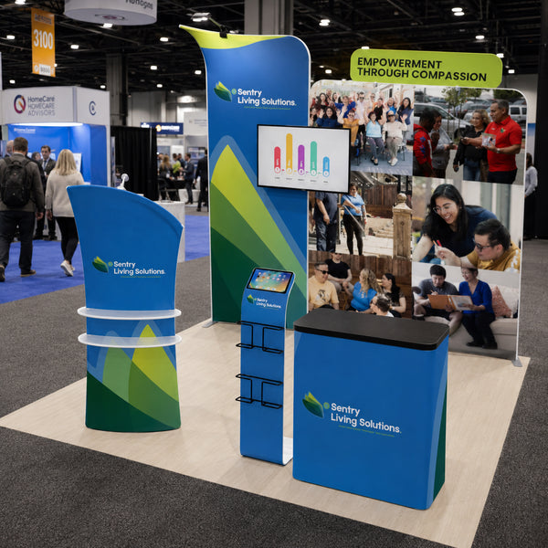 20ft PanelFusion™ Merchandising Booth with TV Mount (#16)