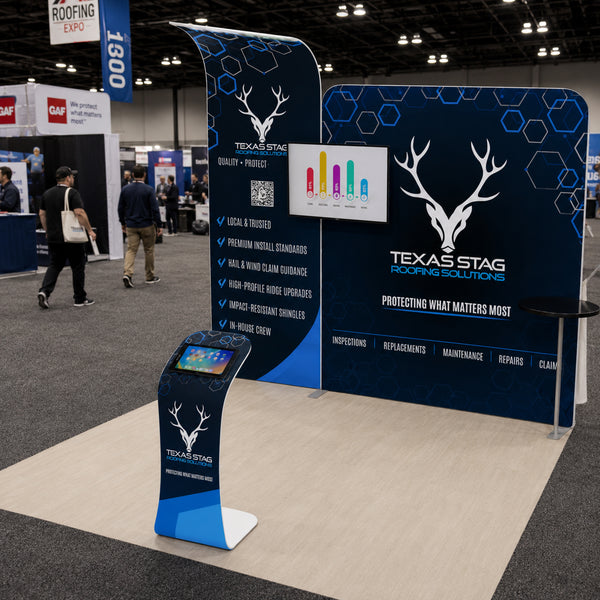 10ft PanelFusion™ Booth with Center TV Mount