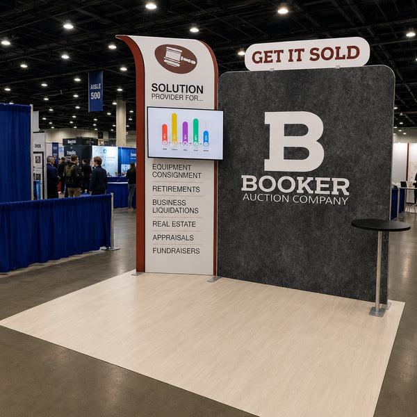 10ft PanelFusion™ Booth with Center TV Mount