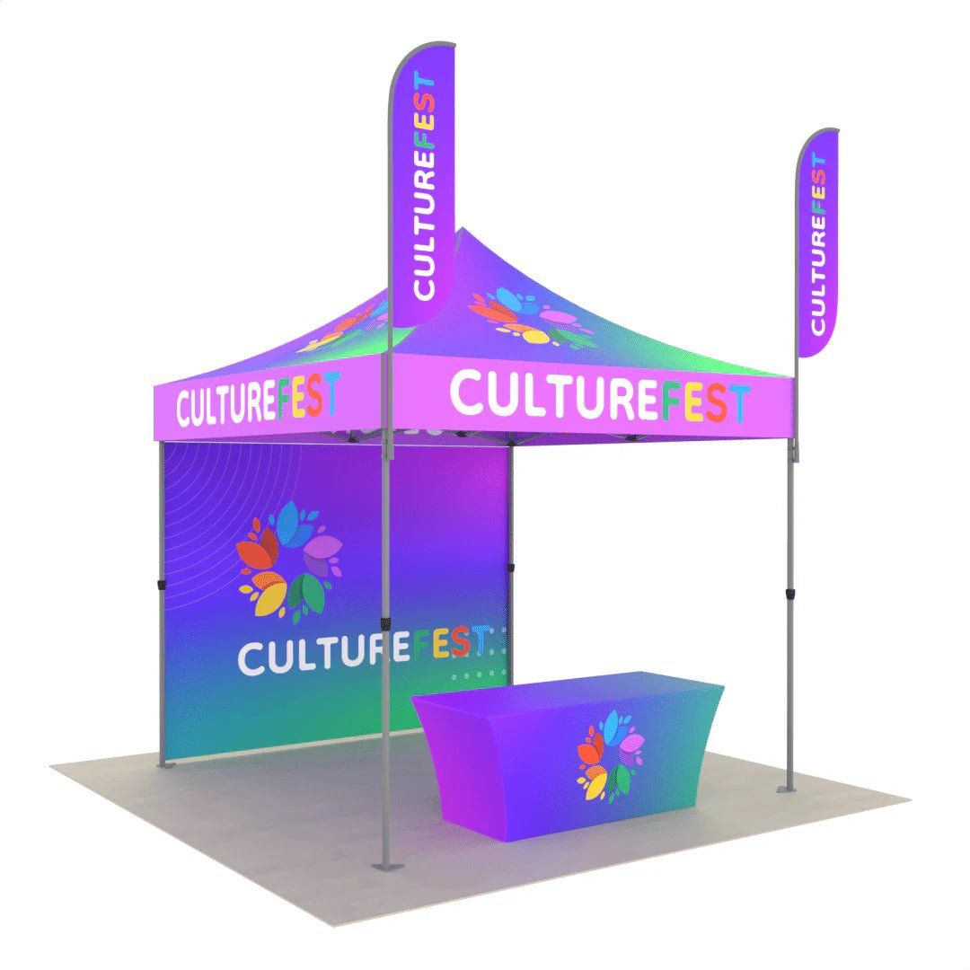 pop up festival tent Custom Event with Printed Canopy Design, 3 Walls & Table Cover – ExpoPrint Color:Blue Silk MTB: Inzell - Reit __quiz--inseam_29+ 8ft (244cm) Internal Width