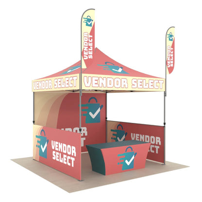 Custom Vendor Canopy Tent, Three Full Walls - ExpoPrint
