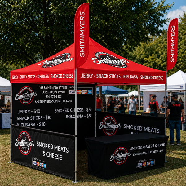 Custom Canopy Tent 10x10 with Optional Accessories