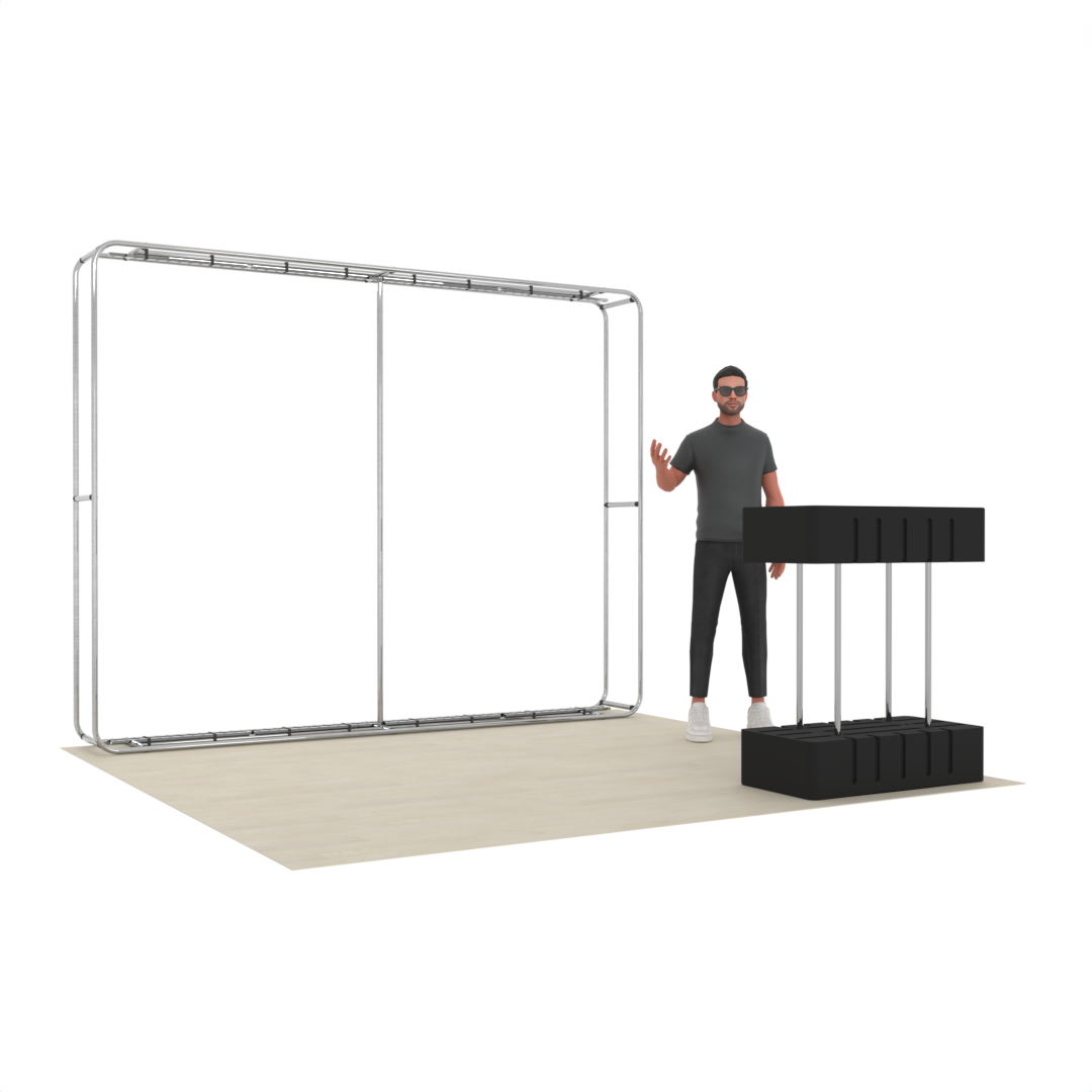 10ft LumiCube LED Backlit Booth