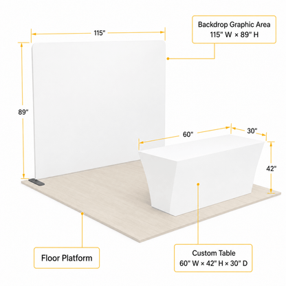 10ft TensionMax Straight + Table Covers