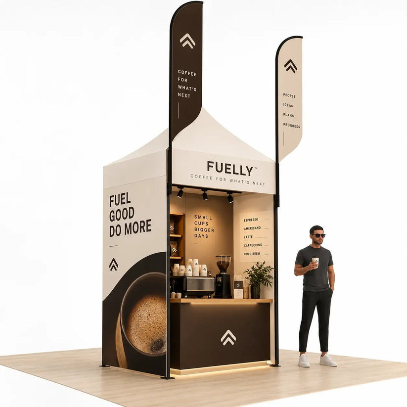 Custom Printed Coffee Vendor Tent 5x5
