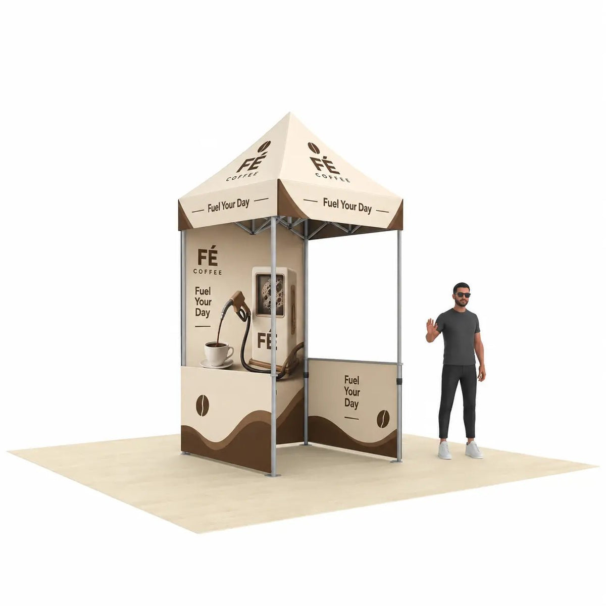 5x5 Custom Coffee Vendor Tent with sidewalls
