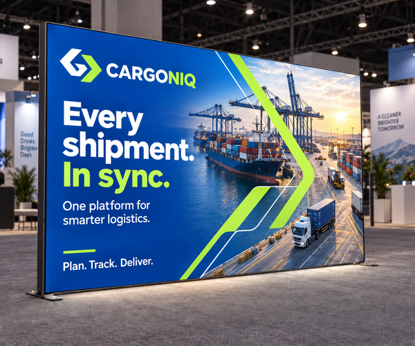8ft Straight Tension Fabric Trade Show Display – TensionMax™