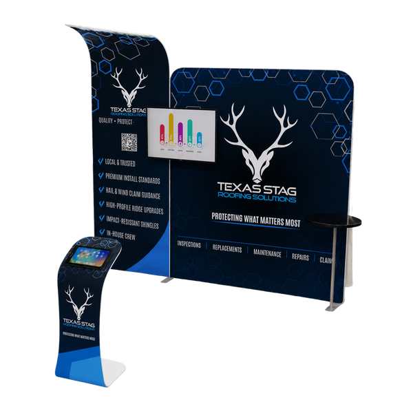 8ft Straight Tension Fabric Trade Show Display – TensionMax™