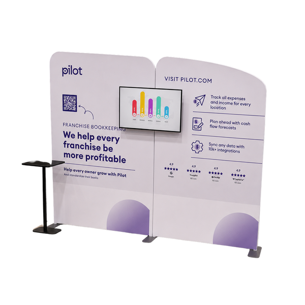 8ft Straight Tension Fabric Trade Show Display – TensionMax™