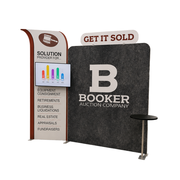 8ft Straight Tension Fabric Trade Show Display – TensionMax™
