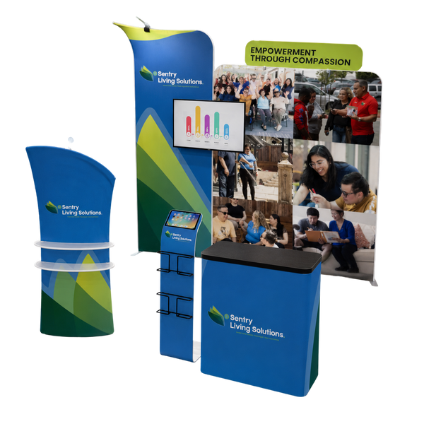 8ft Straight Tension Fabric Trade Show Display – TensionMax™