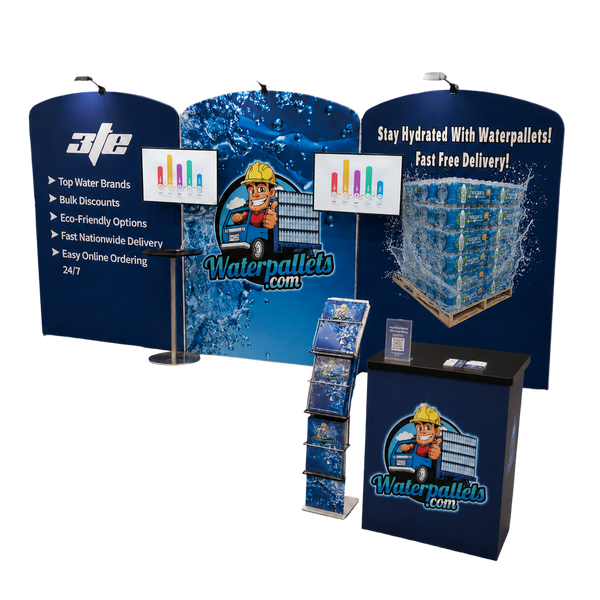 8ft Straight Tension Fabric Trade Show Display – TensionMax™