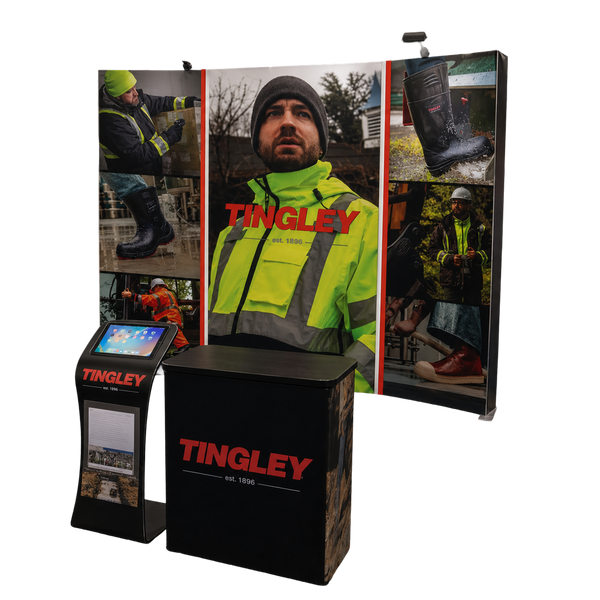 8ft Straight Tension Fabric Trade Show Display – TensionMax™
