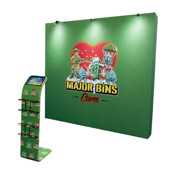 8ft Straight Tension Fabric Trade Show Display – TensionMax™
